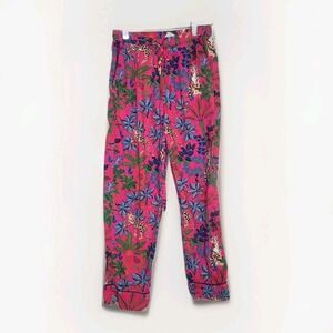 Print Fresh Pink Bagheera Pajama Pants Leopard Prints Lounge Sleepwear XXS